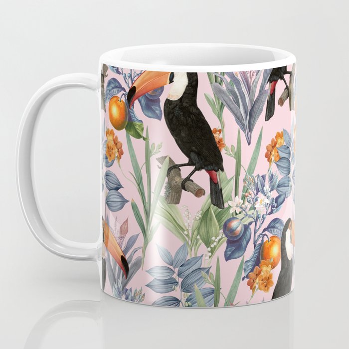 Tucan Garden #pattern #illustration Coffee Mug Gallery Image 3