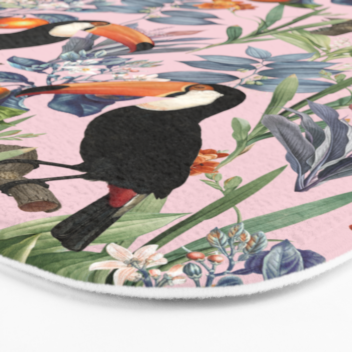 Tucan Garden #pattern #illustration Bath Mat Gallery Image 3