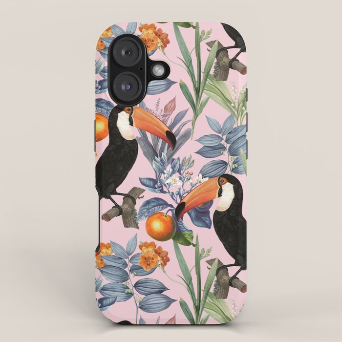 Tucan Garden #pattern #illustration iPhone Case Gallery Image 1