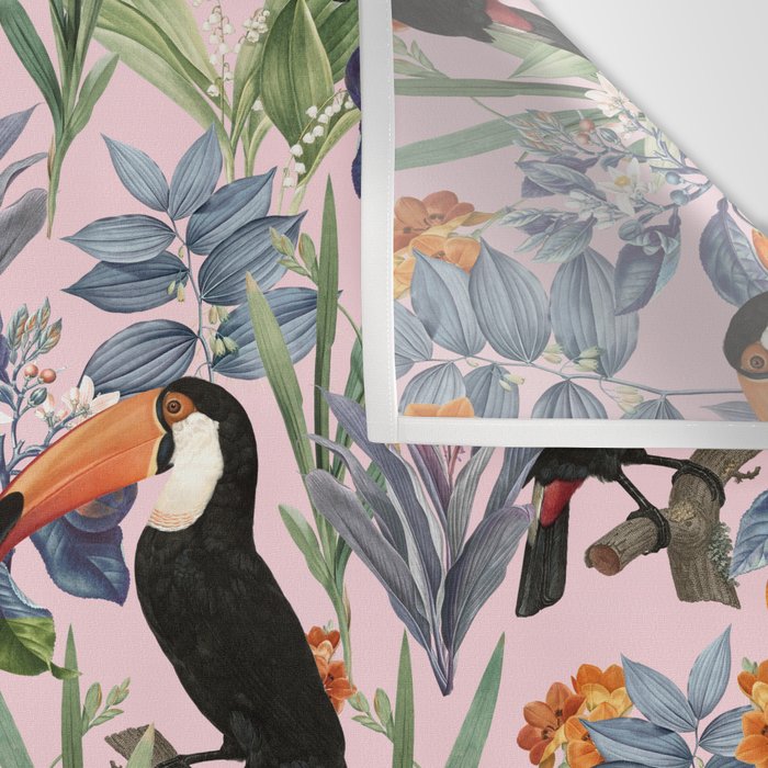 Tucan Garden #pattern #illustration Wall Tapestry Gallery Image 3