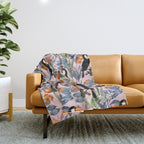 Tucan Garden #pattern #illustration Throw Blanket Gallery Image 1