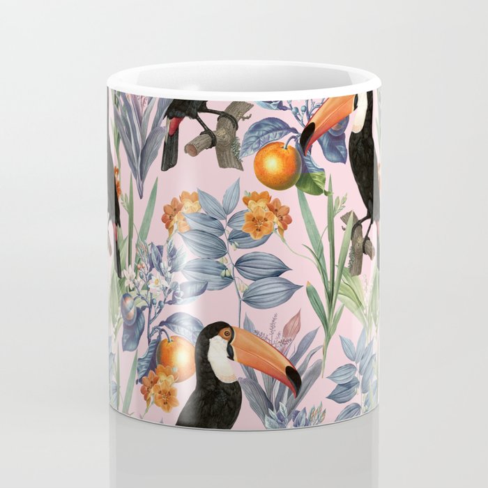 Tucan Garden #pattern #illustration Coffee Mug Gallery Image 4