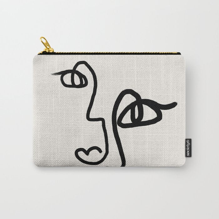 Faces | Black Carry All Pouch Gallery Image 1