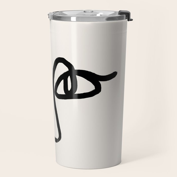 Faces | Black Travel Mug Gallery Image 2