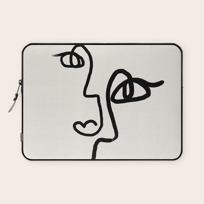 Faces | Black Laptop Sleeve Gallery Image 1