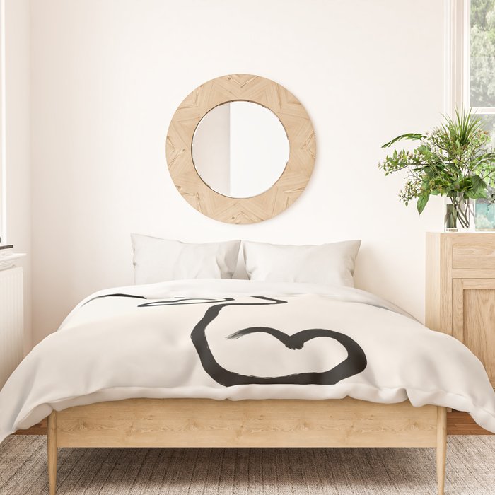 Faces | Black Duvet Cover Gallery Image 3
