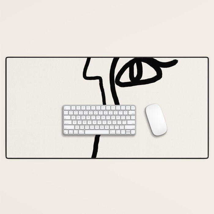 Faces | Black Desk Mat Gallery Image 1