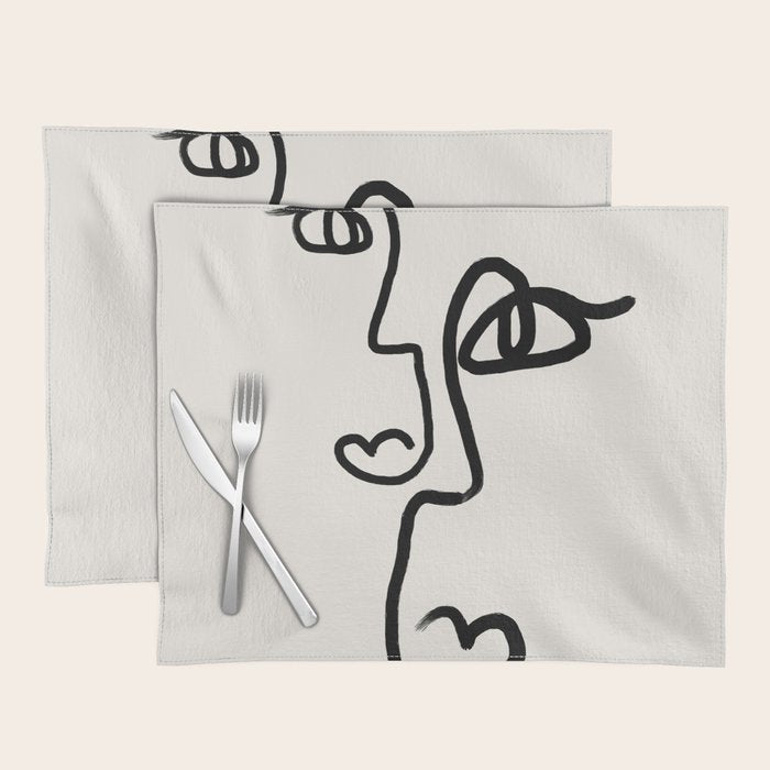 Faces | Black Placemat Gallery Image 1