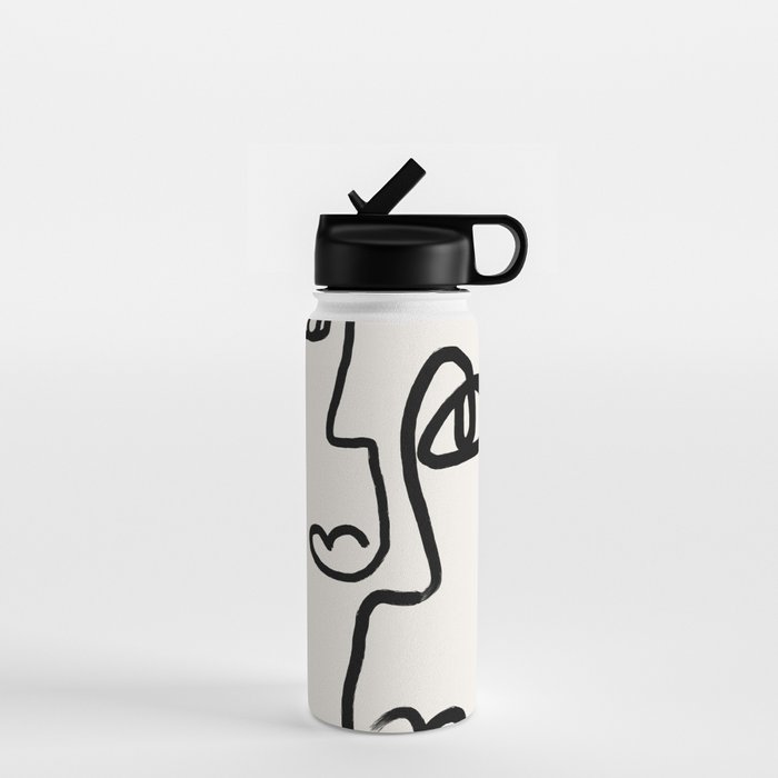 Faces | Black Water Bottle Gallery Image 1