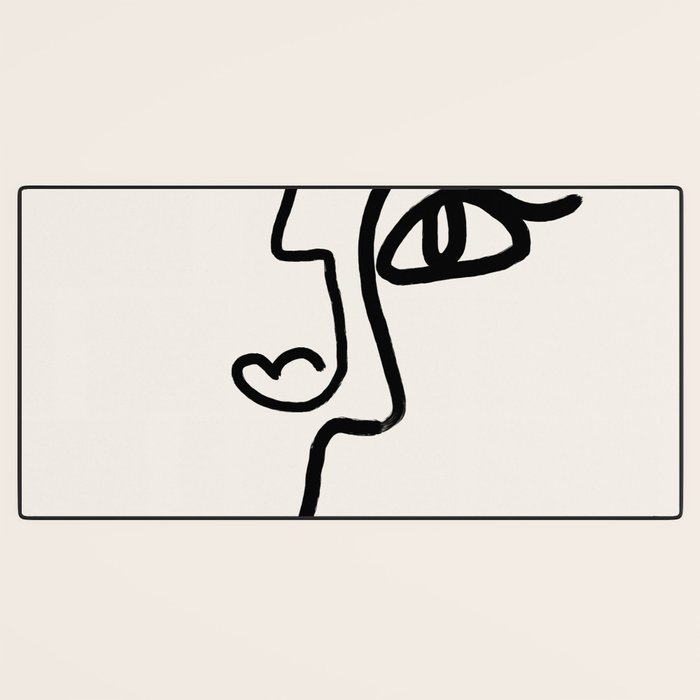 Faces | Black Desk Mat Gallery Image 3