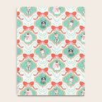 Christmas Dogs Festive Furry Holiday Ornaments Damask Pastel Green Notebook Gallery Image 4