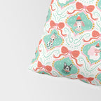 Christmas Dogs Festive Furry Holiday Ornaments Damask Pastel Green Pillow Sham Gallery Image 4