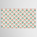 Christmas Dogs Festive Furry Holiday Ornaments Damask Pastel Green Tablecloth Gallery Image 2
