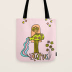 Age of Aquarius zodiac art by surfy birdy Tote Bag Gallery Image 1