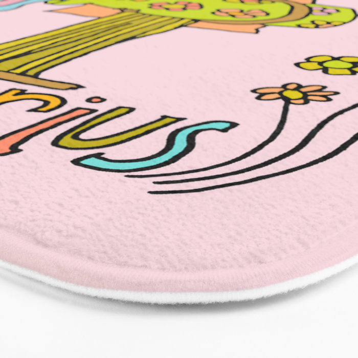 Age of Aquarius zodiac art by surfy birdy Bath Mat Gallery Image 3