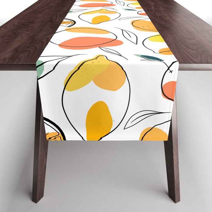 Abstract citrus fruit Table Runner Gallery Image 1