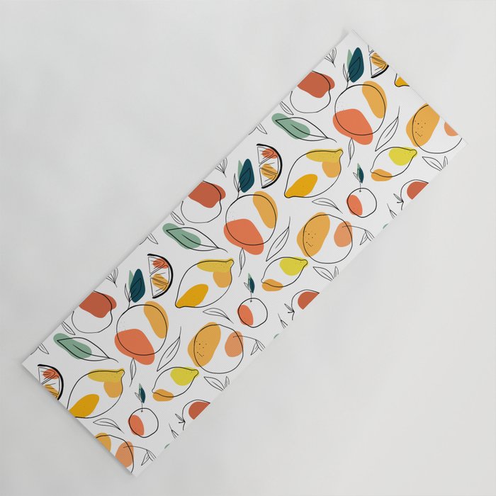 Abstract citrus fruit Yoga Mat Gallery Image 1