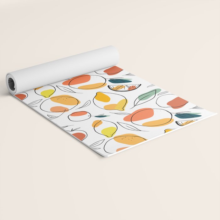 Abstract citrus fruit Yoga Mat Gallery Image 2