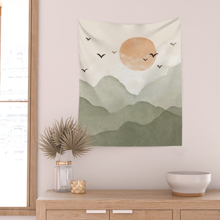 Sunset Migration Wall Tapestry Gallery Image 2