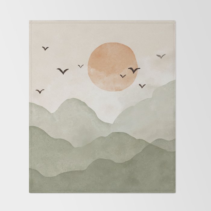 Sunset Migration Throw Blanket Gallery Image 2