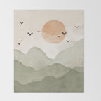 Sunset Migration Throw Blanket Gallery Image 2