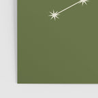 Virgo Zodiac Star Constellation Line Art Olive Green Poster Gallery Image 3