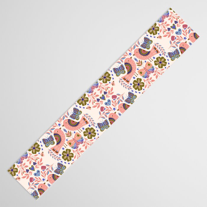 Folk Birds - Vintage Color Table Runner Gallery Image 3