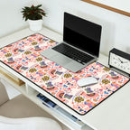 Folk Birds - Vintage Color Desk Mat Gallery Image 2