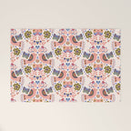 Folk Birds - Vintage Color Welcome Mat Gallery Image 1