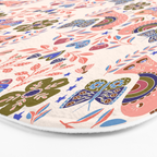 Folk Birds - Vintage Color Bath Mat Gallery Image 3