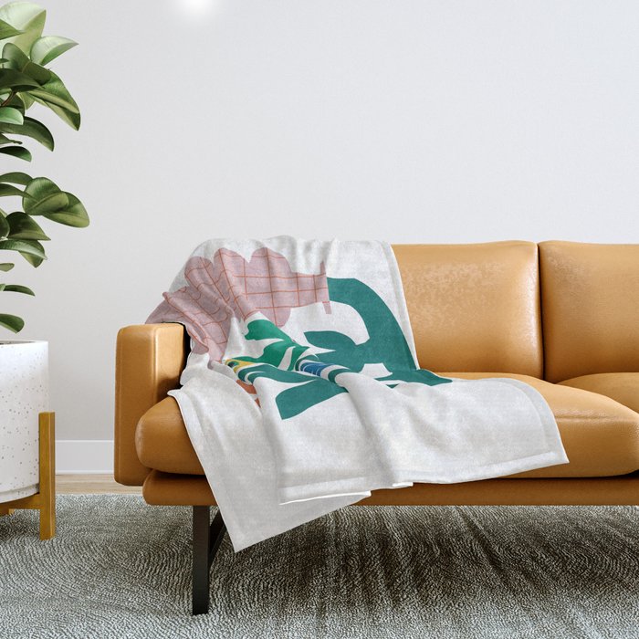 Flowers In Pink Vase Throw Blanket Gallery Image 1