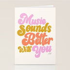 Music Sounds Better With You Stationery Card Gallery Image 2