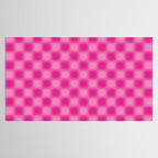 Checkered Blur Hot Pink Blurry Checkered Pattern Tablecloth Gallery Image 2