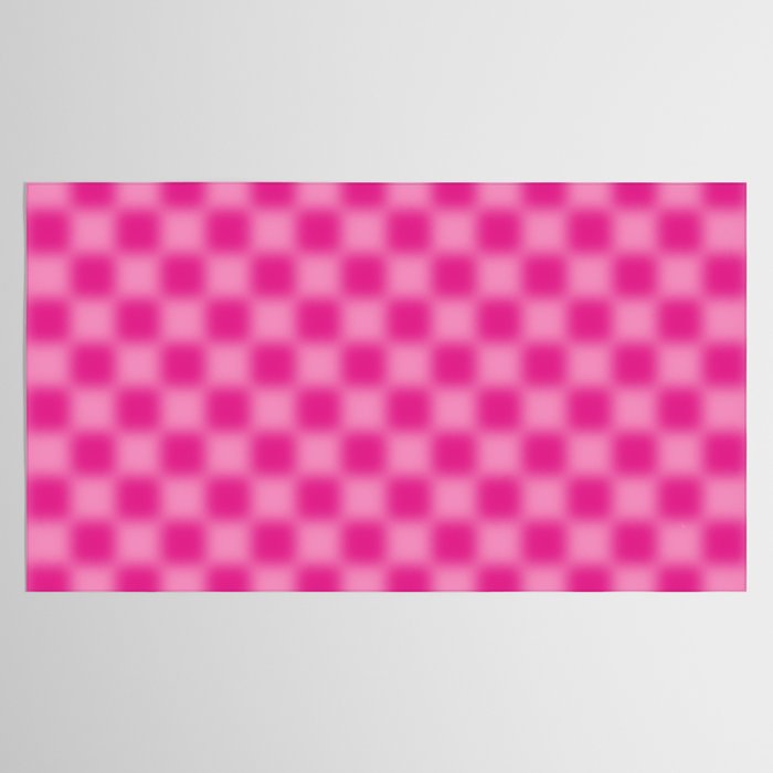Checkered Blur Hot Pink Blurry Checkered Pattern Tablecloth Gallery Image 2