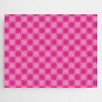 Checkered Blur Hot Pink Blurry Checkered Pattern Jigsaw Puzzle Gallery Image 1