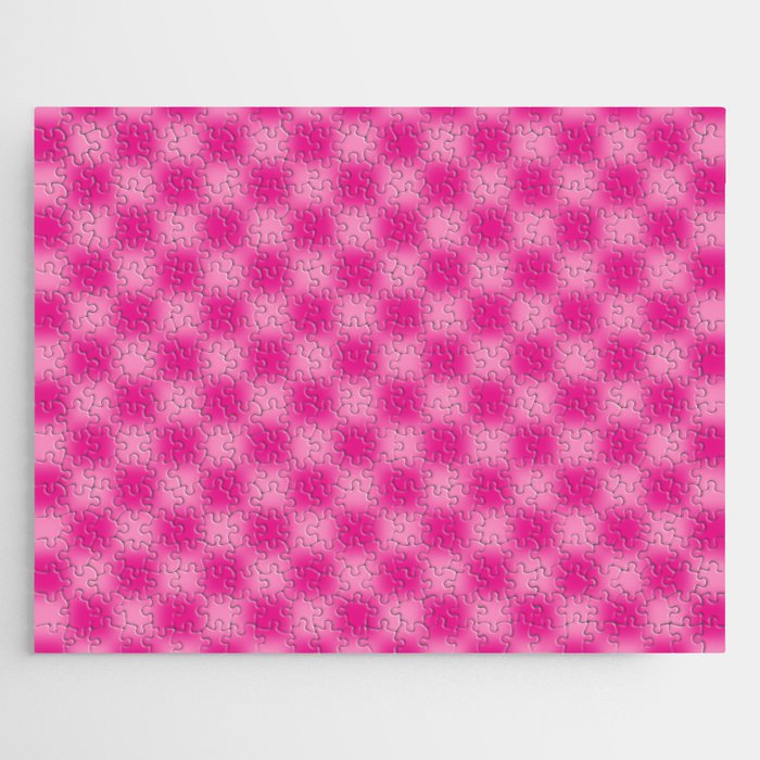 Checkered Blur Hot Pink Blurry Checkered Pattern Jigsaw Puzzle Gallery Image 1