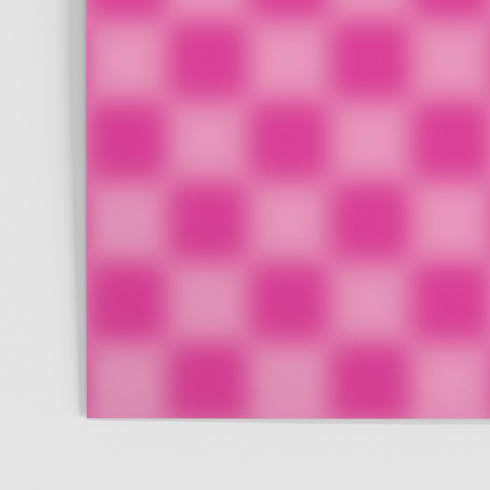 Checkered Blur Hot Pink Blurry Checkered Pattern Poster Gallery Image 3