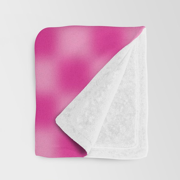 Checkered Blur Hot Pink Blurry Checkered Pattern Throw Blanket Gallery Image 3