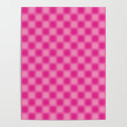 Checkered Blur Hot Pink Blurry Checkered Pattern Poster Gallery Image 4