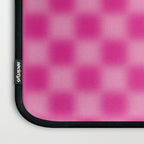 Checkered Blur Hot Pink Blurry Checkered Pattern Laptop Sleeve Gallery Image 3