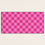 Checkered Blur Hot Pink Blurry Checkered Pattern Desk Mat Gallery Image 3