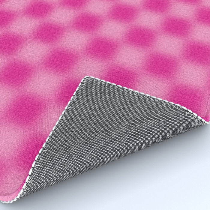 Checkered Blur Hot Pink Blurry Checkered Pattern Rug Gallery Image 4
