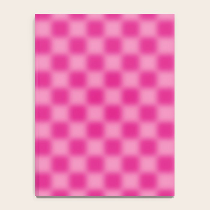 Checkered Blur Hot Pink Blurry Checkered Pattern Notebook Gallery Image 4
