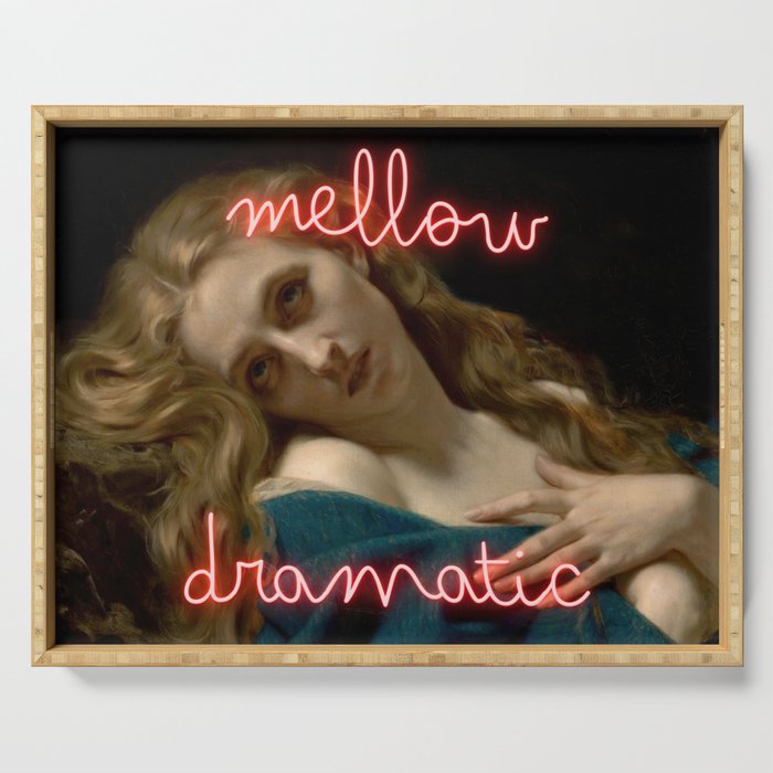 Mellow Dramatic - Mental Health Humor Serving Tray Gallery Image 1