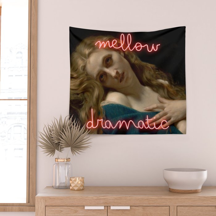 Mellow Dramatic - Mental Health Humor Wall Tapestry Gallery Image 2