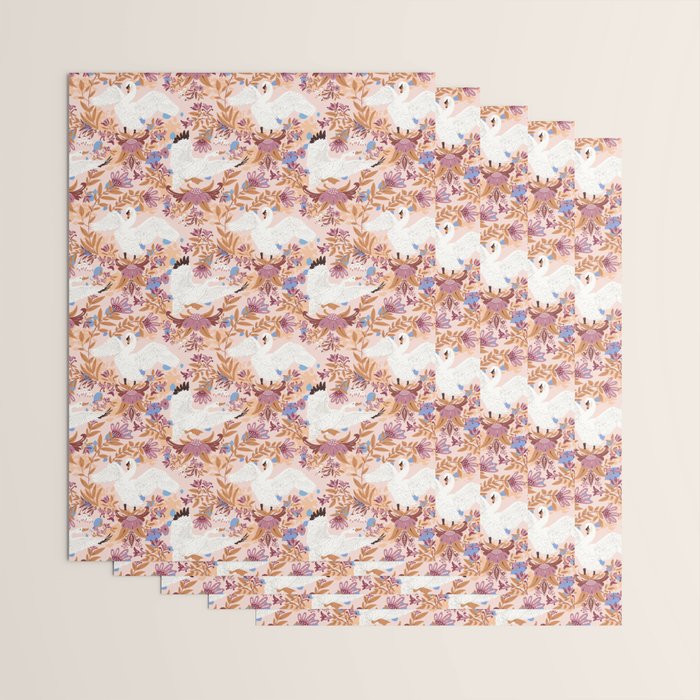 Elegant Swans in Bloom Wrapping Paper Gallery Image 3