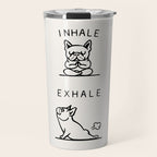 Inhale Exhale Frenchie Travel Mug Gallery Image 1