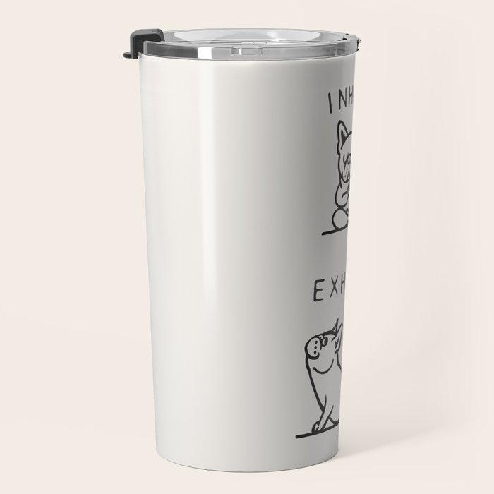 Inhale Exhale Frenchie Travel Mug Gallery Image 3