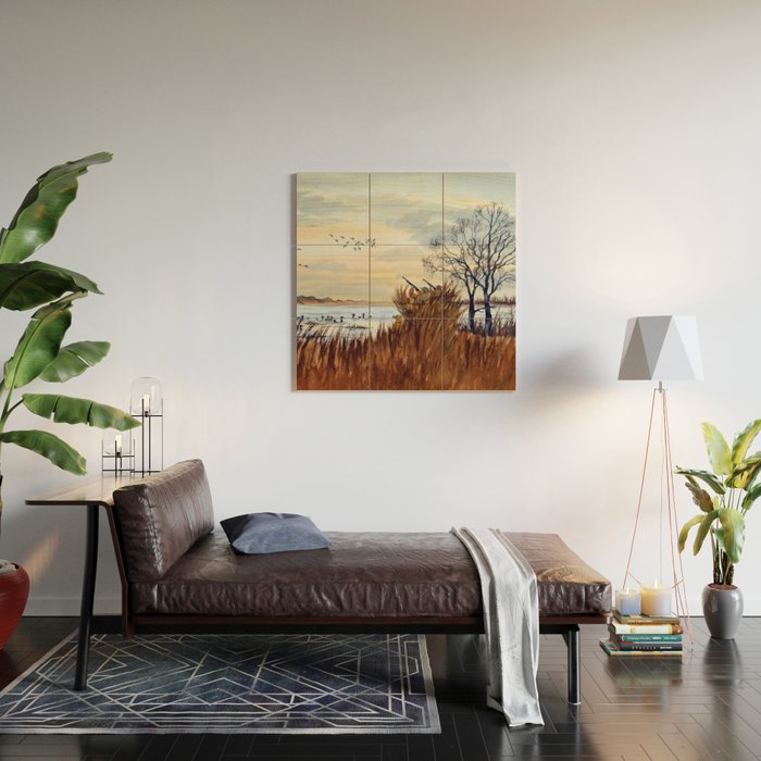 Duck Hunting Season Begins For The Canvasback Wood Wall Art Gallery Image 2