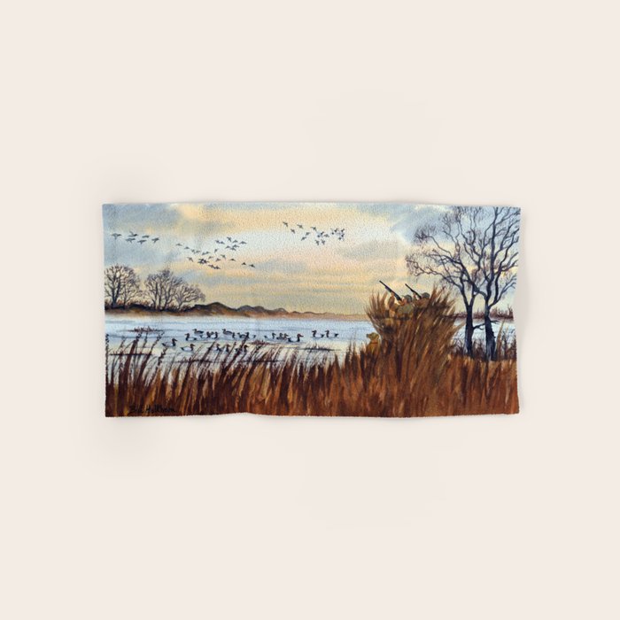Duck Hunting Season Begins For The Canvasback Bath Towel Gallery Image 1